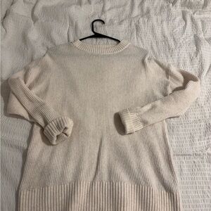 Old Navy Cream Ribbed Crewneck Sweater